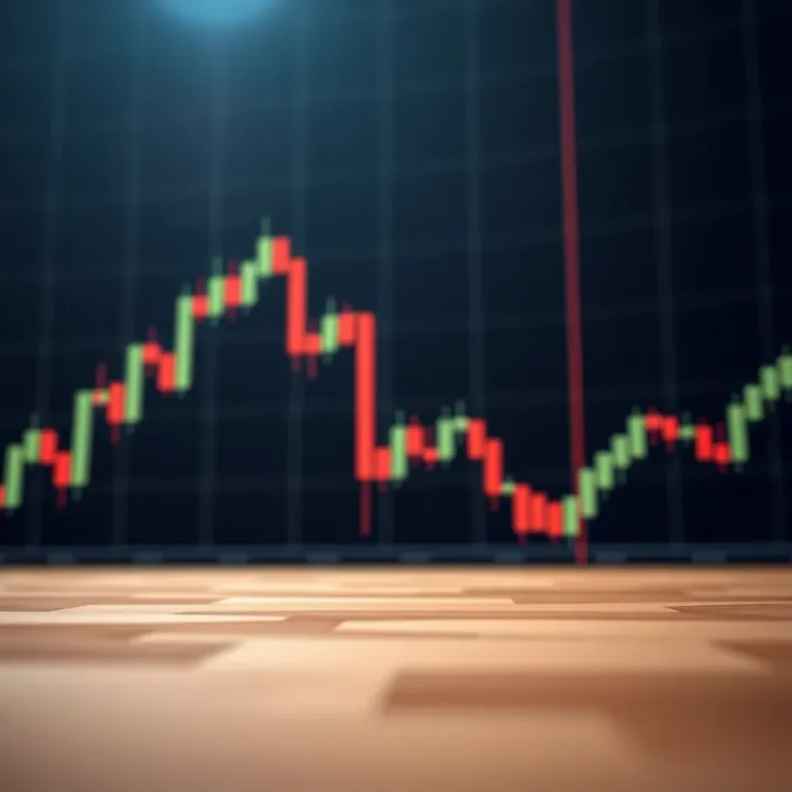 Technical chart illustrating doji candlestick pattern representing market indecision