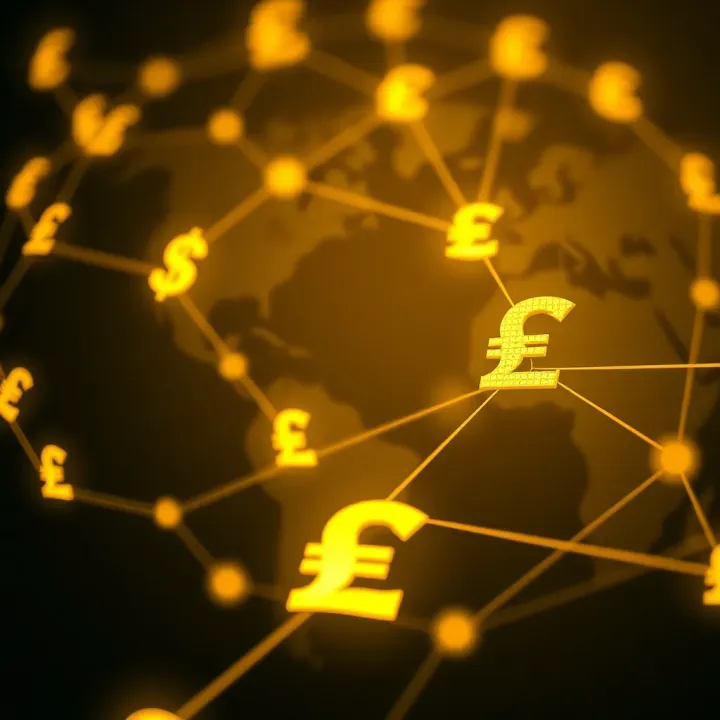 Global currency symbols interconnected representing international forex market accessibility