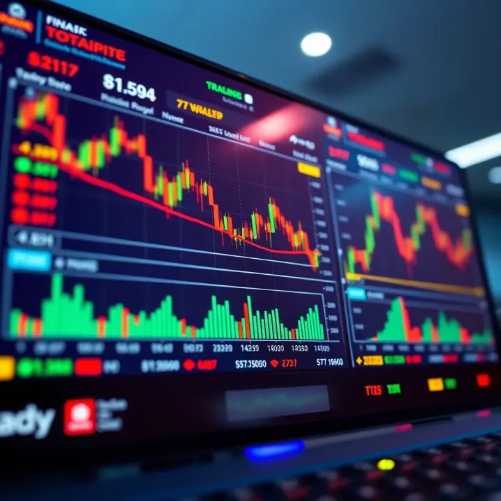 Overview of a Binary Options Trading Platform in Nigeria Illustration of a digital trading platform displaying binary options charts and financial data