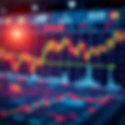 Illustration showing a dynamic forex market with currency pairs and exchange rate charts