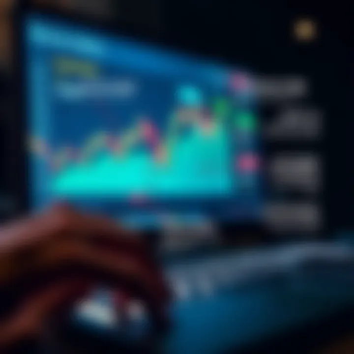 Illustration of a digital trading platform interface highlighting key binary options features