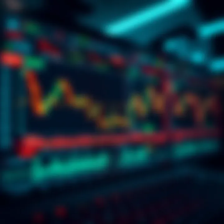 Illustration of a secure trading platform interface with charts and risk alerts