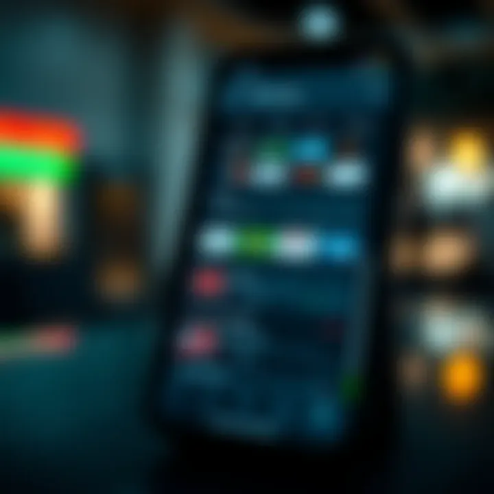 A smartphone displaying various digital gift card options with a secure trading app interface