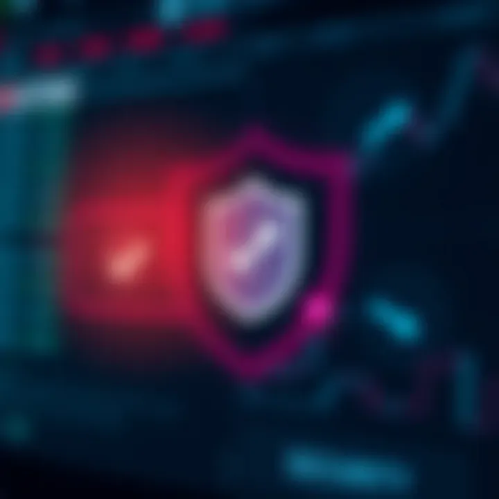 Illustration of secure transaction icons including shield and check marks representing safety in gift card trading