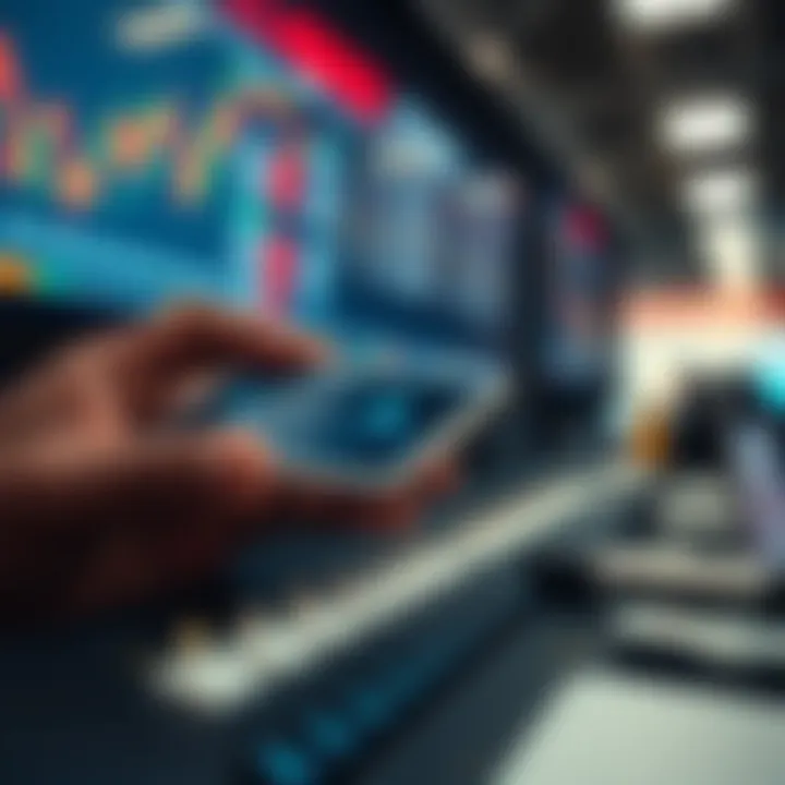 Visual representation of security features like encryption and secure login for trading apps