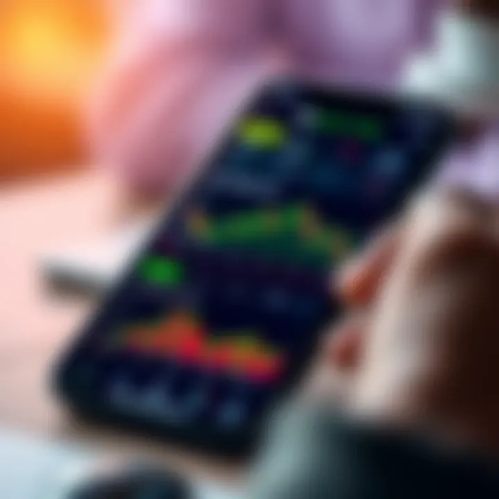 User interface of a trading app displaying live market trends and stock charts tailored for Nigerian traders