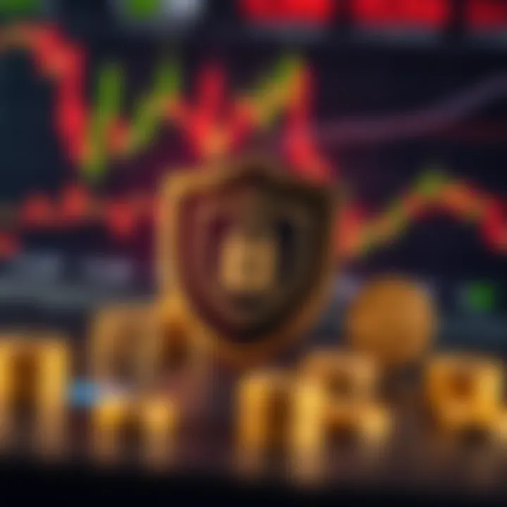 Safe and secure financial transaction icons including shield and currency symbols