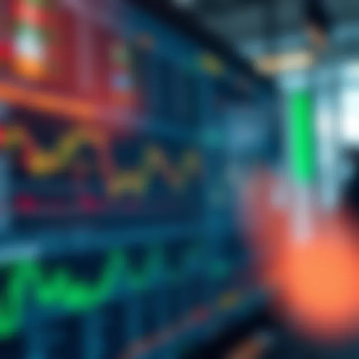 Digital interface displaying various cryptocurrency trading charts and automated bot settings