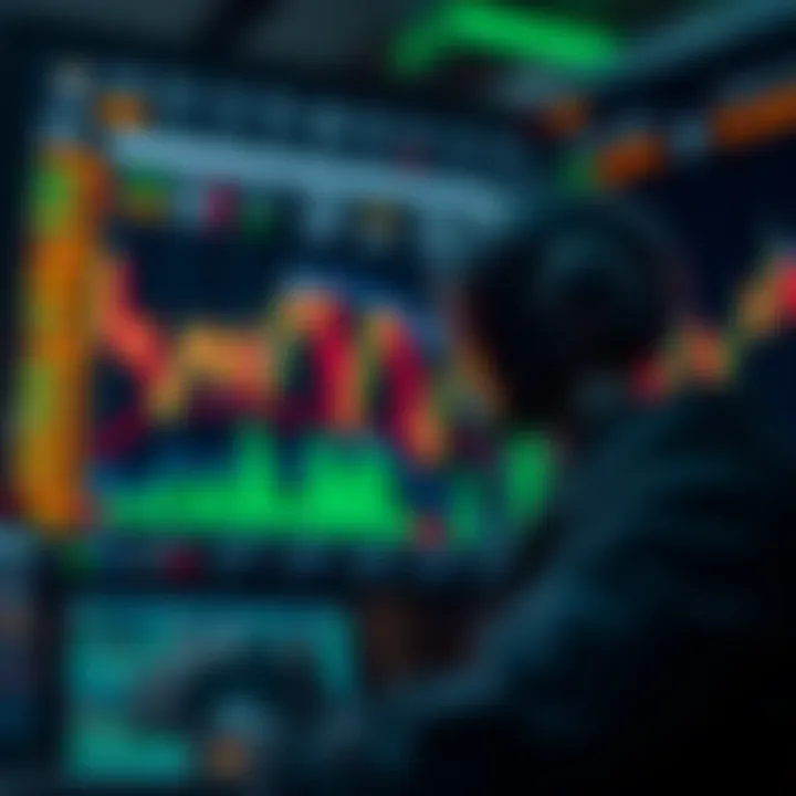Visual representation of cryptocurrency market trends alongside risk management and bot selection tips
