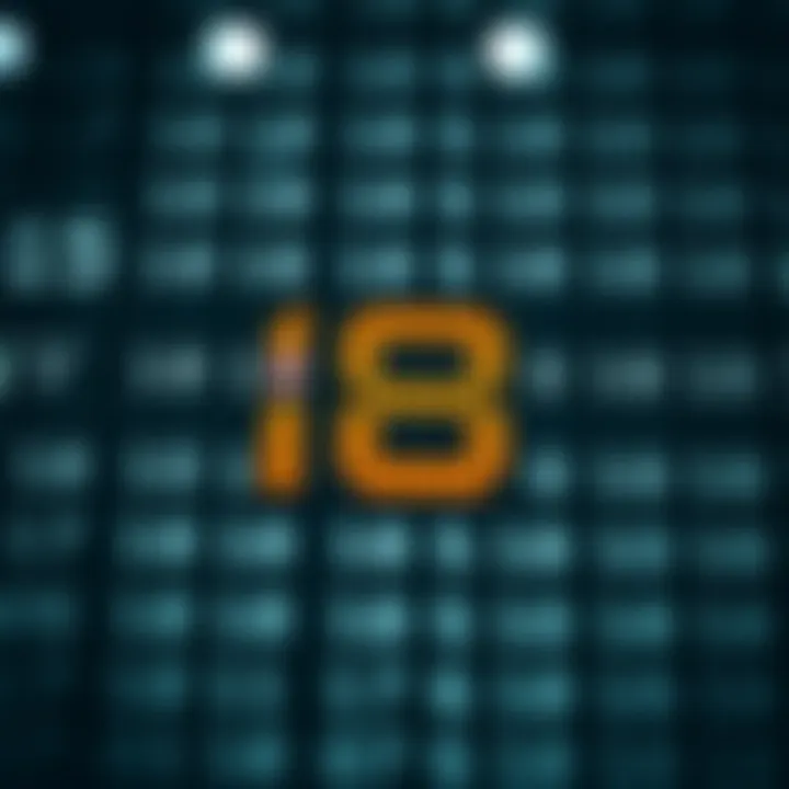 Visual example showing conversion from decimal to binary with digital context