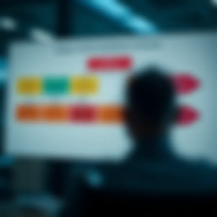Flowchart showing stages of risk identification, evaluation, control implementation, monitoring, and improvement in business context