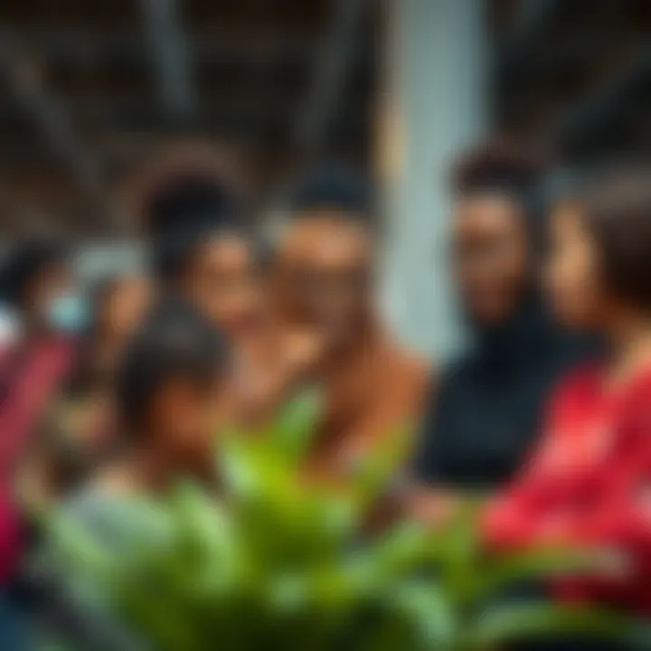 A diverse group interacting on a social media platform focused on trading strategies