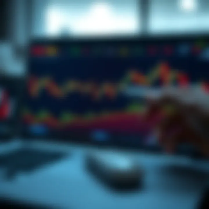 Graph illustrating forex market trends and currency exchange rates