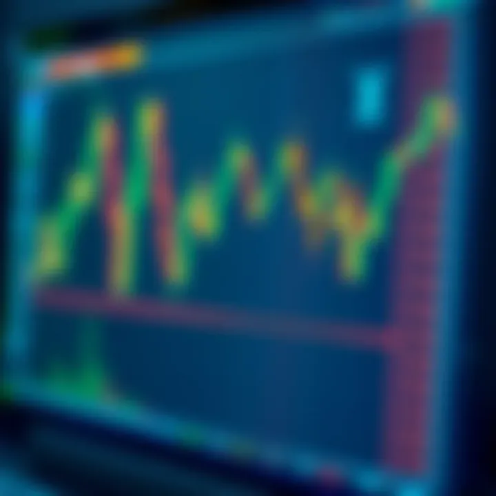 Graph showing forex market trends with Nigerian currency symbol on digital screen