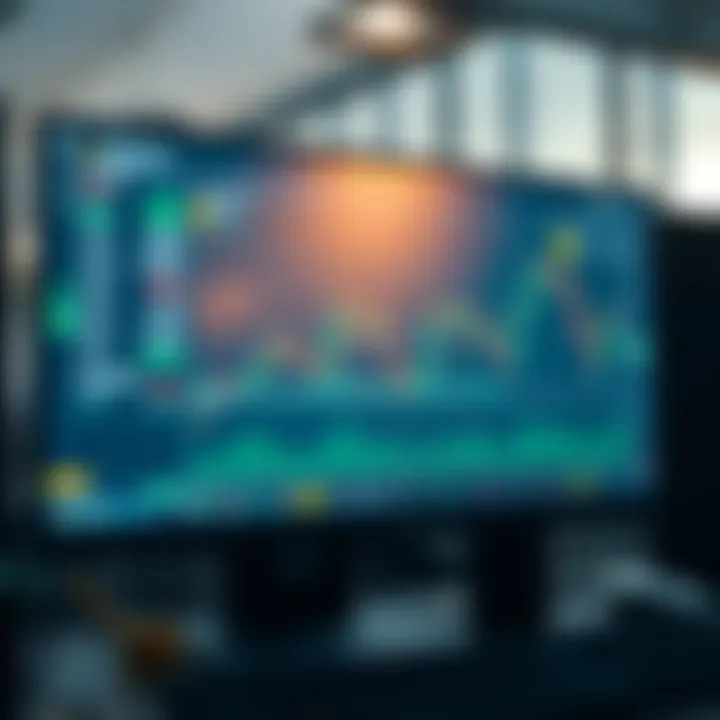 Computer screen showing forex trading platform interface with risk management tools