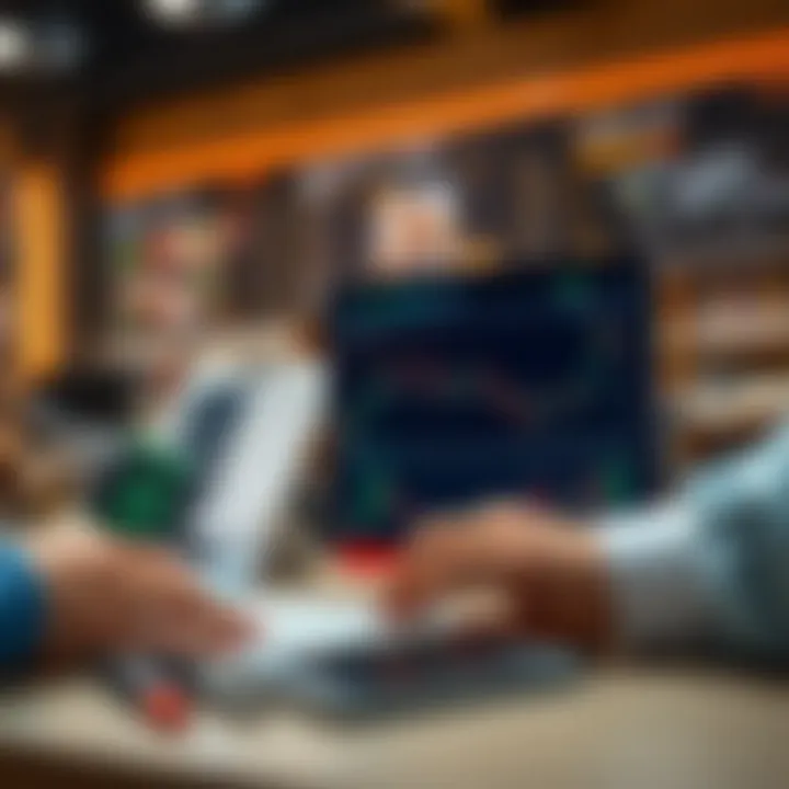 Conceptual graphic showing risk management tools and forex trading strategies