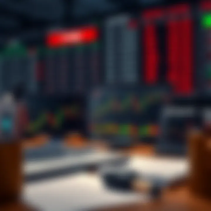 Visual representation of risk management strategies with trading tools and resources
