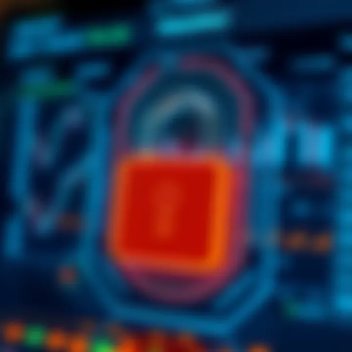 Secure digital lock symbolizing encryption and protection in financial trading applications