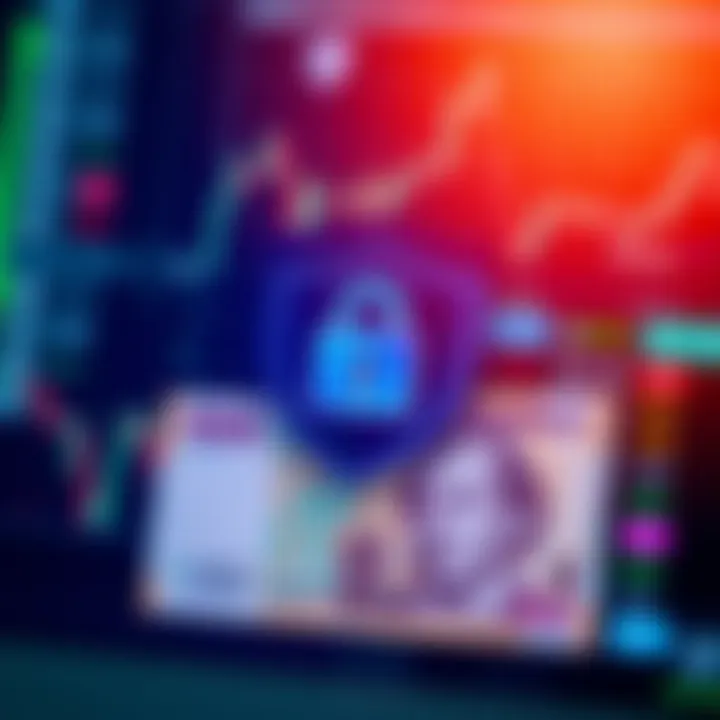 Secure online transaction symbol with Nigerian currency and a shield representing data protection