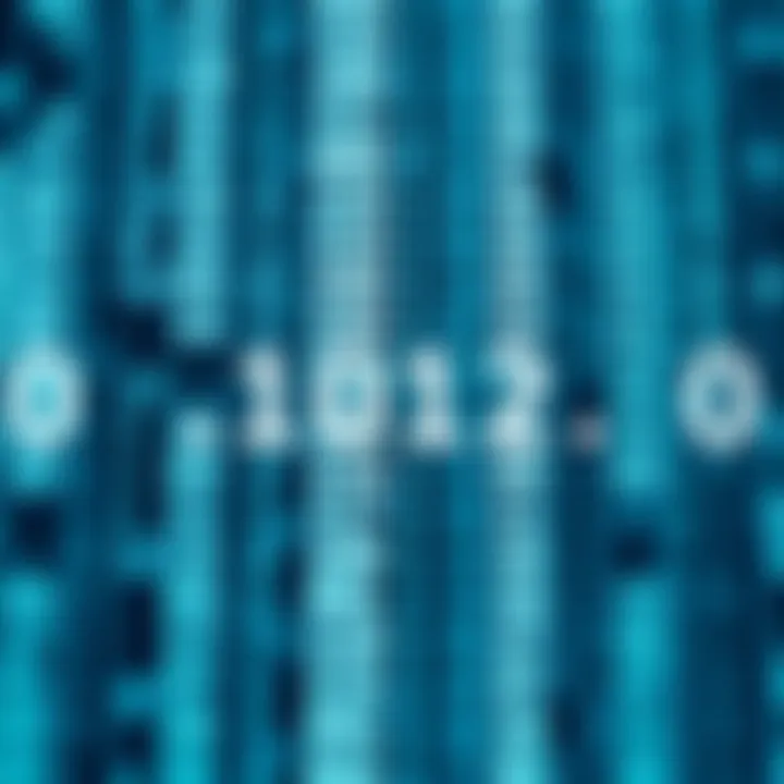 Visual representation of practical applications of binary addition in digital computing systems