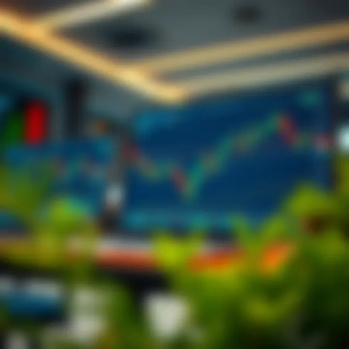 Illustration of digital devices displaying forex trading charts