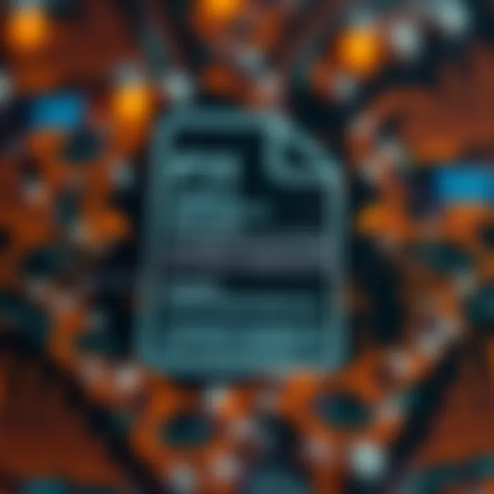 Diagram illustrating the internal binary structure of a computer file with sections for header, data blocks, and metadata