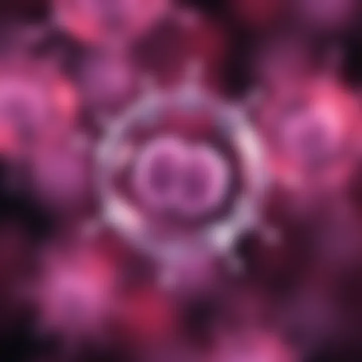 Diagram of a single-celled organism undergoing division into two identical cells