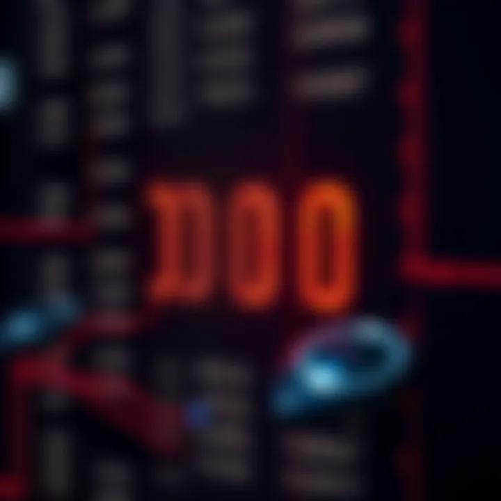 Diagram illustrating binary digits representing data in digital systems