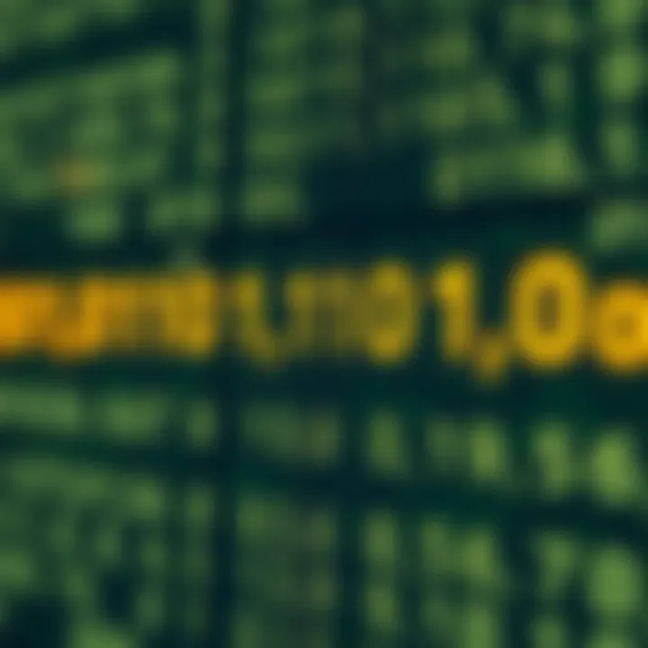 Illustration of binary arithmetic operations used in digital computing and technology