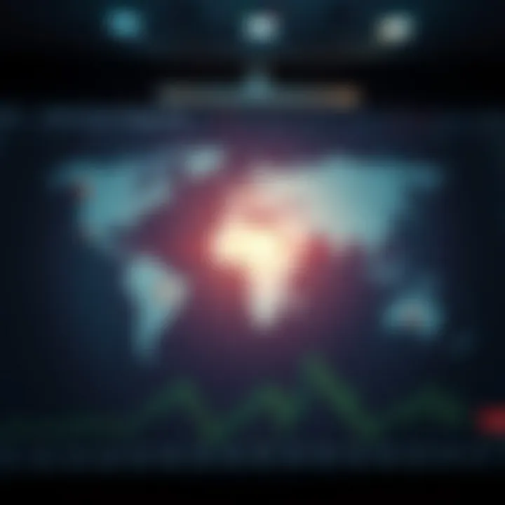 Global map highlighting major forex trading sessions with city markers