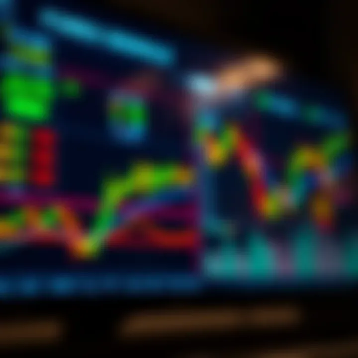Digital interface displaying forex trading signal alerts and market analysis