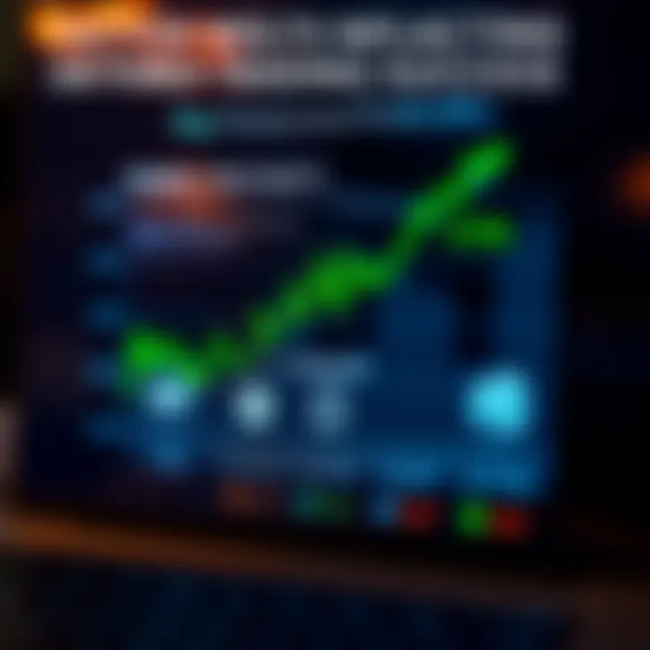Graph illustrating key factors influencing forex profitability with icons for risk, strategy, and earnings