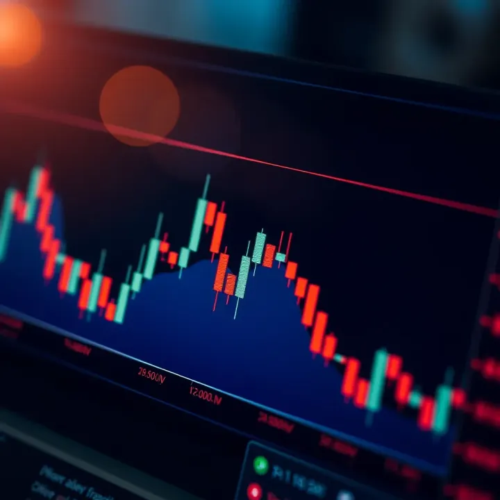 Bullish Engulfing Pattern on Stock Chart Candlestick chart showing bullish engulfing pattern on a stock market graph