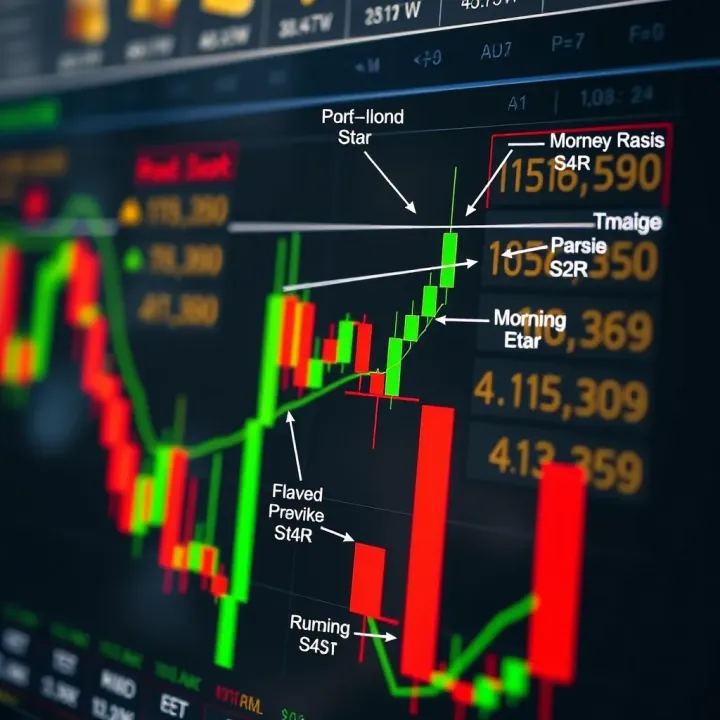 Annotated chart highlighting components of the Morning Star pattern in Nigerian stock trading