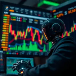 Visual representation of cryptocurrency market trends alongside risk management and bot selection tips