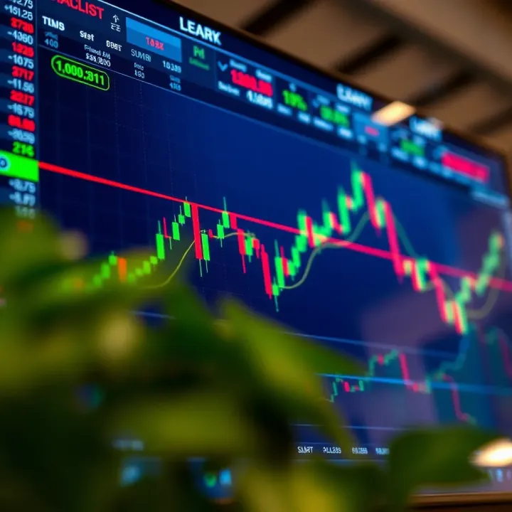 Chart displaying forex market trends with indicators and candlestick patterns relevant to Nigerian traders