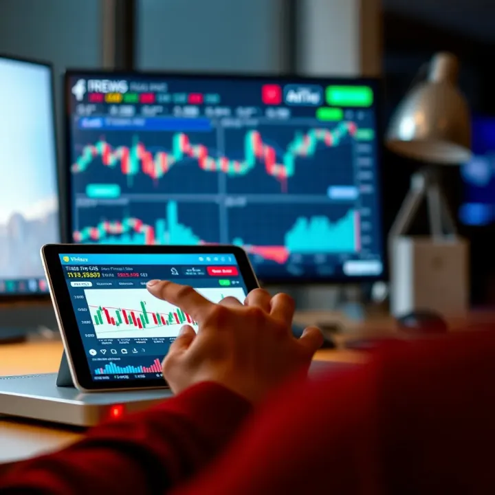 Trading Trends and Insights Shared on Instagram by Forex Traders Charts and analytics displayed on a digital device highlighting trading trends and insights