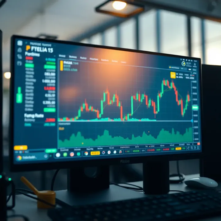 Computer screen showing forex trading platform interface with risk management tools