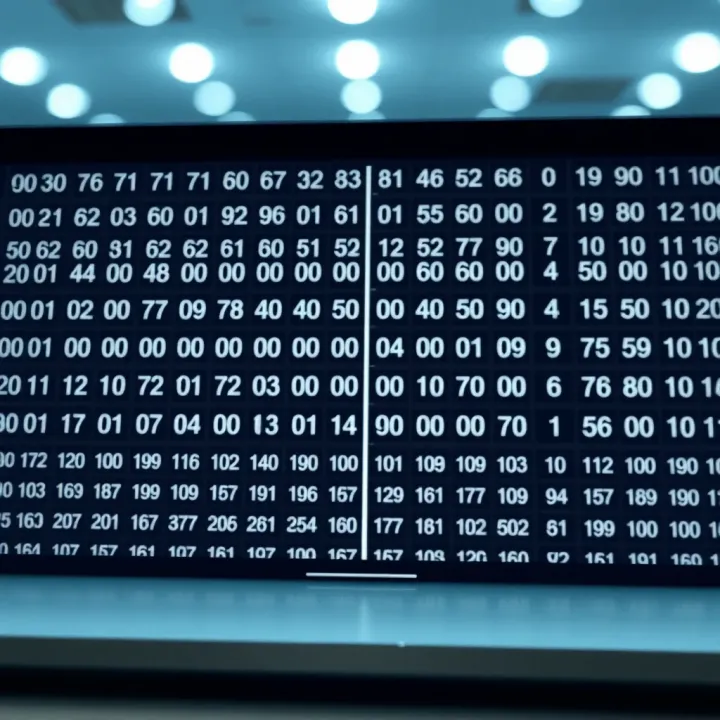 Illustration showing the comparison between decimal and binary number systems using a simple chart