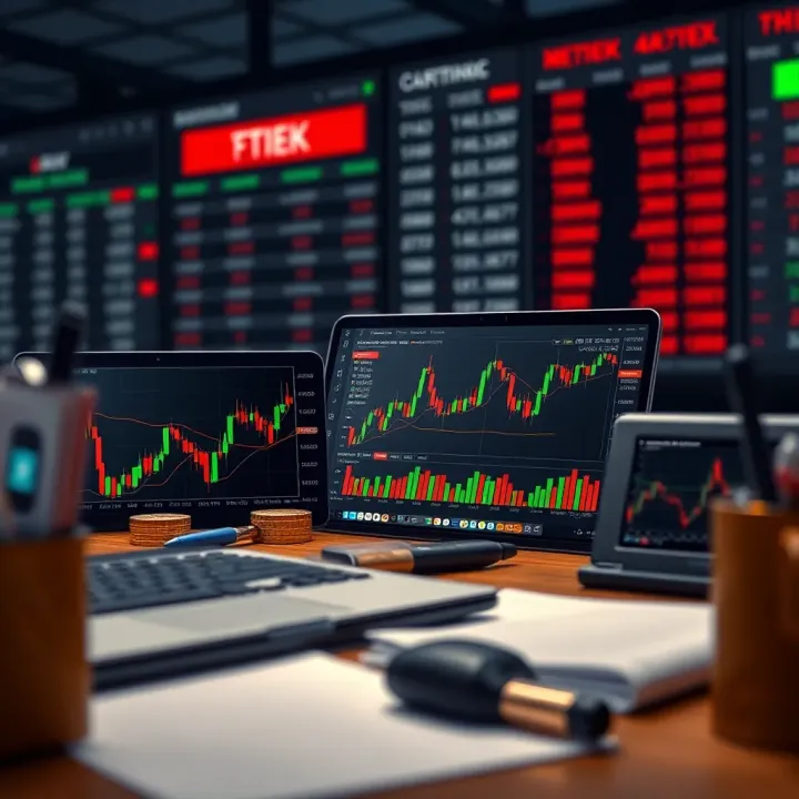 Visual representation of risk management strategies with trading tools and resources