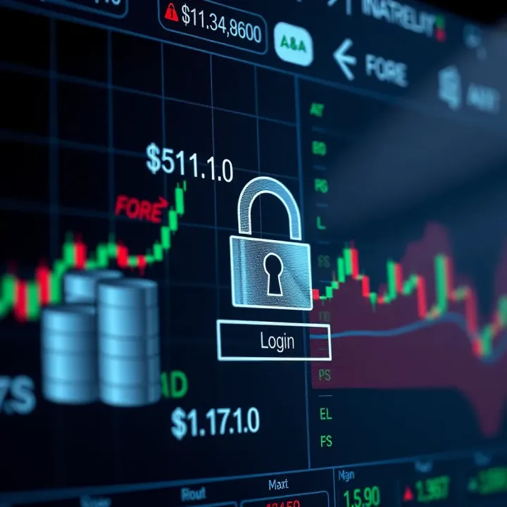 Secure login interface of a forex trading platform with Nigerian currency symbols