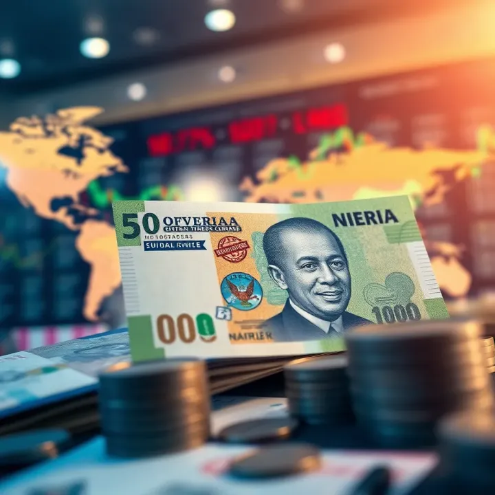 Illustration of Nigerian naira notes alongside global currencies highlighting forex trading context