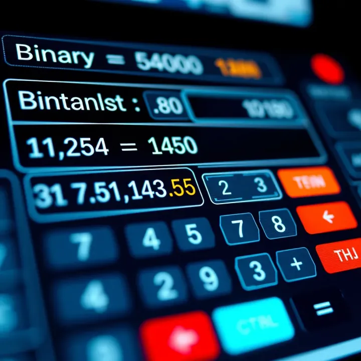 Screenshot of an online binary multiplication calculator showing input fields and result output