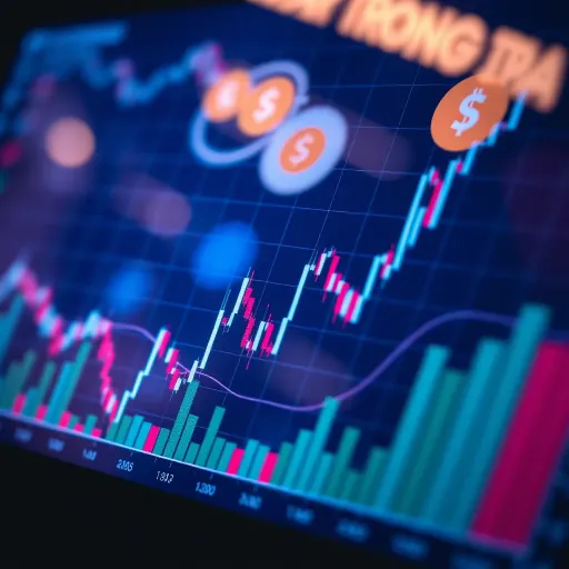 Graph displaying cryptocurrency price trends with overlay of Nigerian Naira symbols