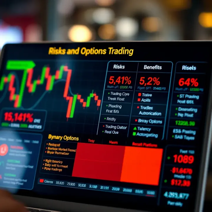 Risks and Benefits of Binary Options Trading Chart illustrating risks and benefits associated with binary options trading on digital platforms
