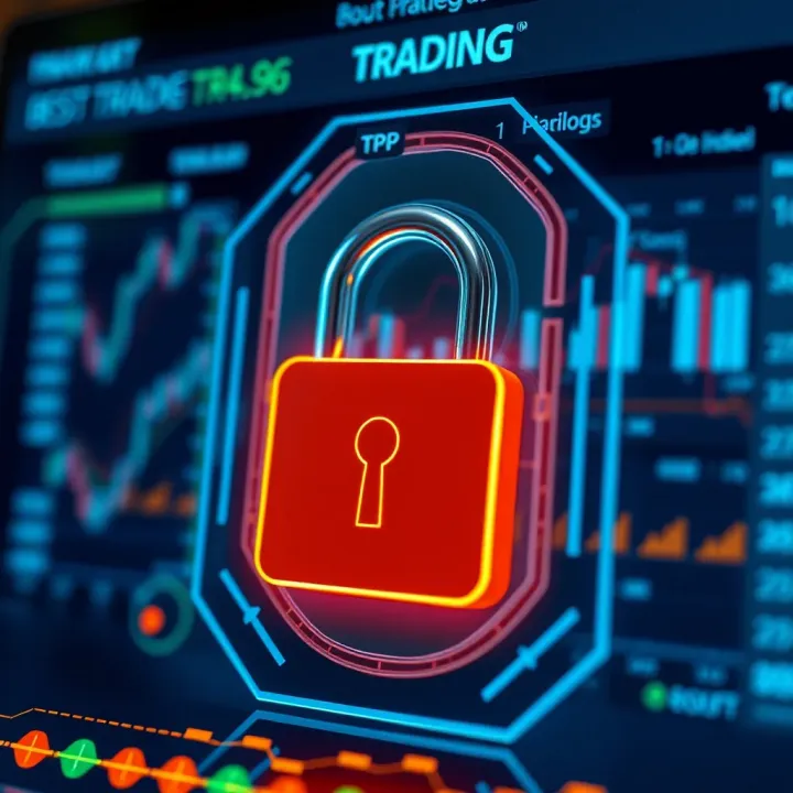 Secure Trading Application with Encryption and Data Protection Secure digital lock symbolizing encryption and protection in financial trading applications