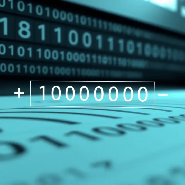 Diagram illustrating binary digits with an explanation of the binary number system