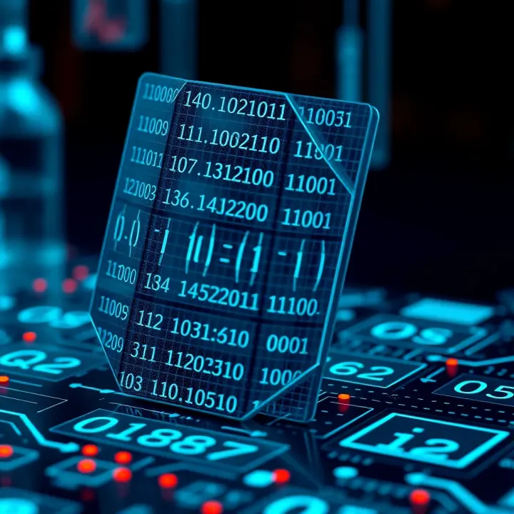 Illustration depicting binary addition's role in computer data processing