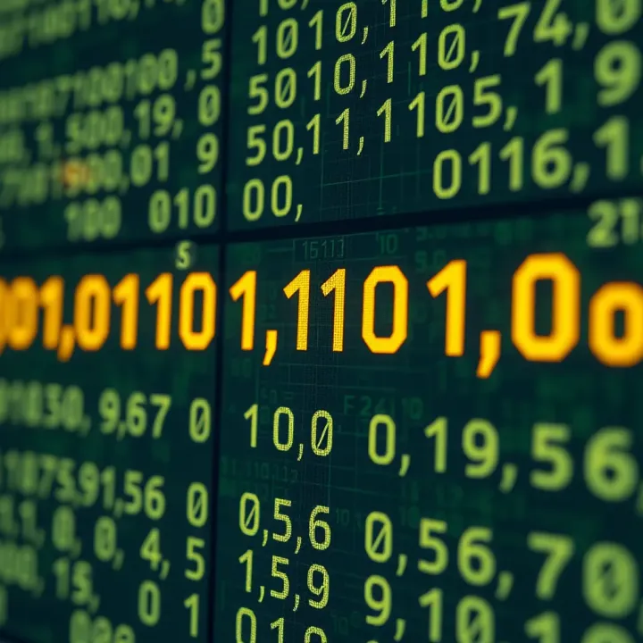 Binary Arithmetic Operations in Digital Computing Illustration of binary arithmetic operations used in digital computing and technology