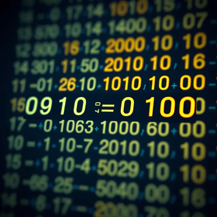 Binary Number Addition with Carry-Over Illustration Diagram illustrating the addition of two binary numbers with carry-over bits highlighted